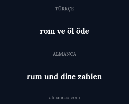 rom ve öl öde - rum und di̇e zahlen