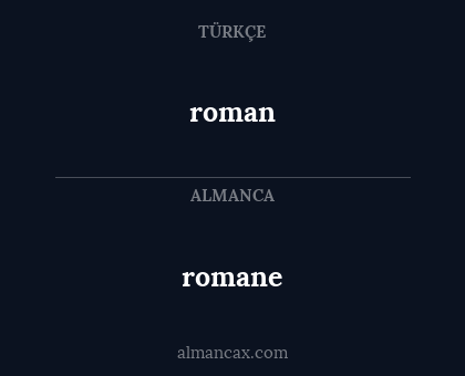 romane - roman