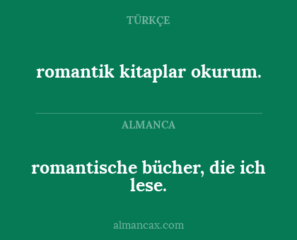 romantik kitaplar okurum. - romantische bücher, die ich lese.