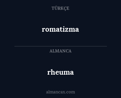 romatizma - rheuma