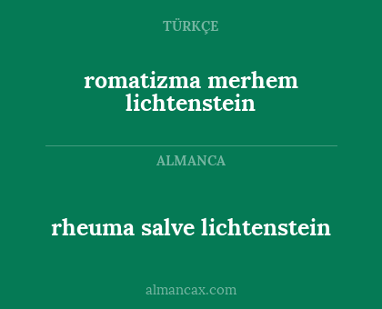 romatizma merhem lichtenstein - rheuma salve lichtenstein