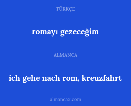 romayı gezeceğim - ich gehe nach rom, kreuzfahrt