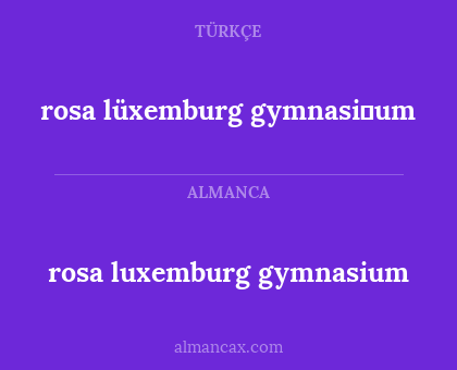 rosa lüxemburg gymnasi̇um - rosa luxemburg gymnasium