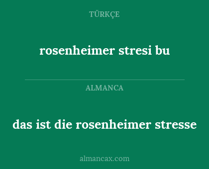 das ist die rosenheimer stresse - rosenheimer stresi bu