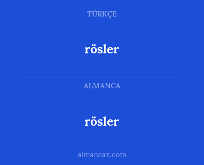 rösler - rösler