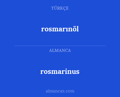 rosmarınöl - rosmarinus