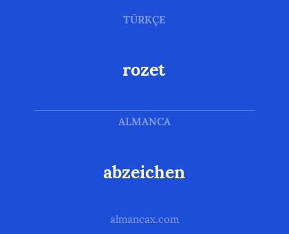 rozet - abzeichen