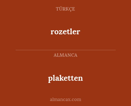 plaketten - rozetler
