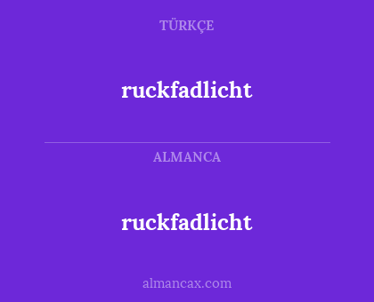 ruckfadlicht - ruckfadlicht