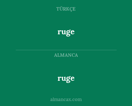 ruge - ruge
