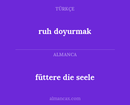 füttere die seele - ruh doyurmak