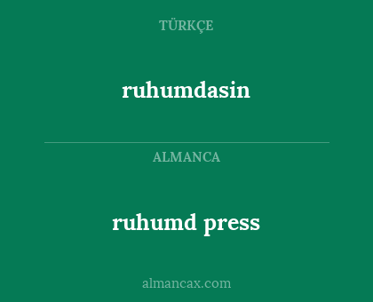 ruhumd press - ruhumdasin