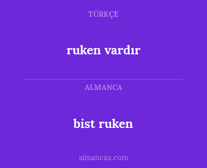 bist ruken - ruken vardır