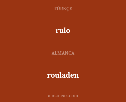 rouladen - rulo