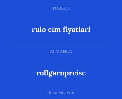 rollgarnpreise - rulo cim fiyatlari