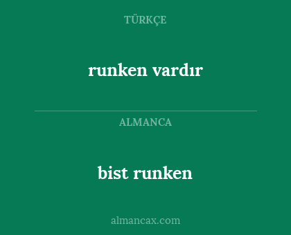 bist runken - runken vardır