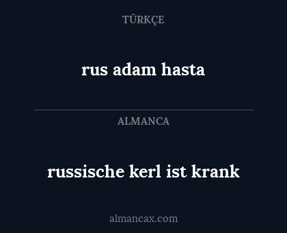 rus adam hasta - russische kerl ist krank