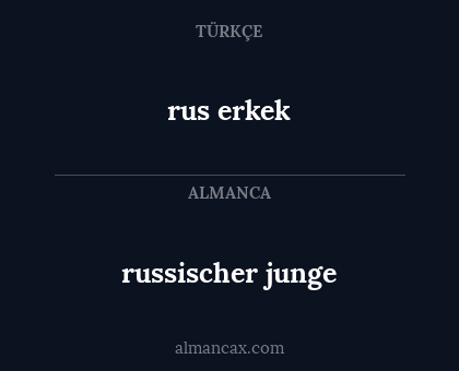 russischer junge - rus erkek