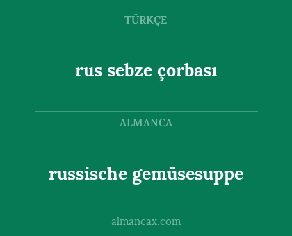 russische gemüsesuppe - rus sebze çorbası