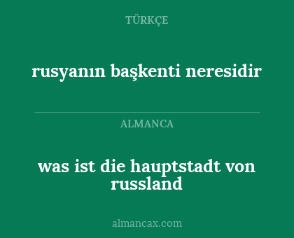 was ist die hauptstadt von russland - rusyanın başkenti neresidir