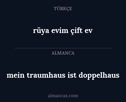 rüya evim çift ev - mein traumhaus ist doppelhaus