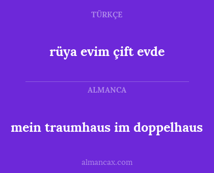 rüya evim çift evde - mein traumhaus im doppelhaus
