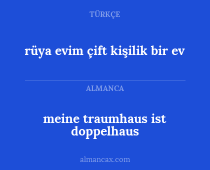 rüya evim çift kişilik bir ev - meine traumhaus ist doppelhaus
