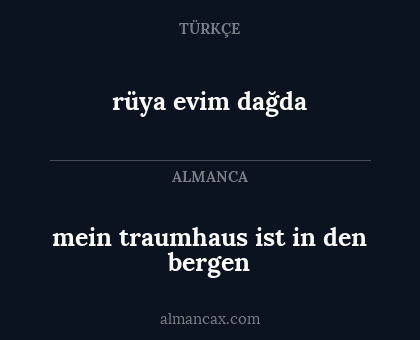 rüya evim dağda - mein traumhaus ist in den bergen