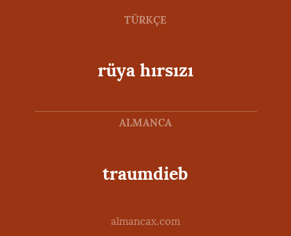 rüya hırsızı - traumdieb