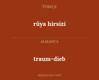 traum-dieb - rüya hirsizi