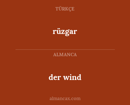 der wind - rüzgar