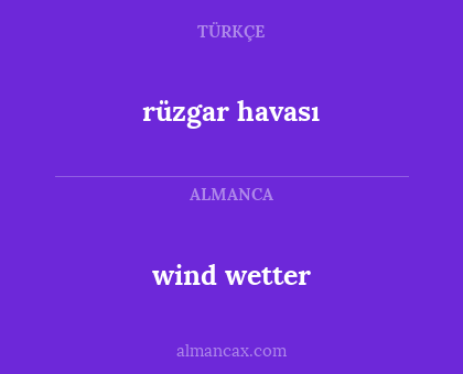 rüzgar havası - wind wetter