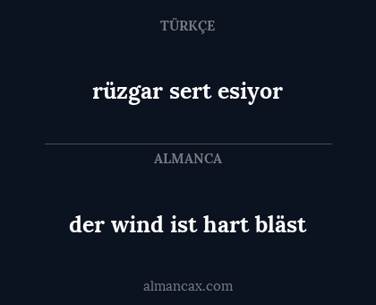 der wind ist hart bläst - rüzgar sert esiyor