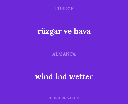 wind ind wetter - rüzgar ve hava