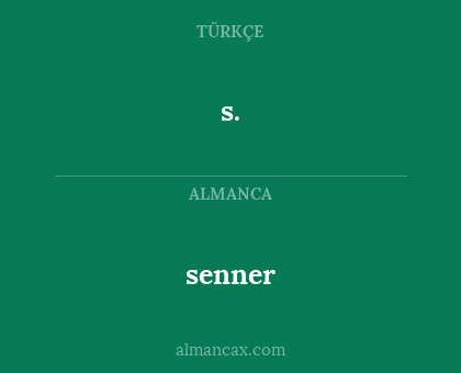 s. - senner