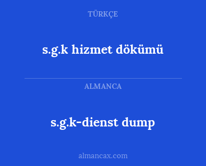 s.g.k-dienst dump - s.g.k hizmet dökümü