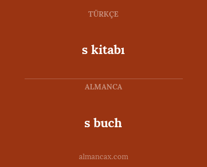 s buch - s kitabı