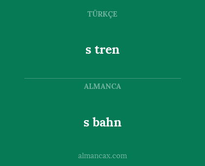 s bahn - s tren