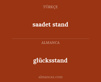 glücksstand - saadet stand