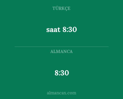 8:30 - saat 8:30
