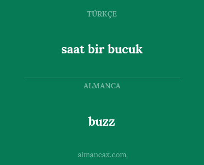 buzz - saat bir bucuk