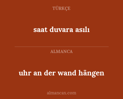 saat duvara asılı - uhr an der wand hängen