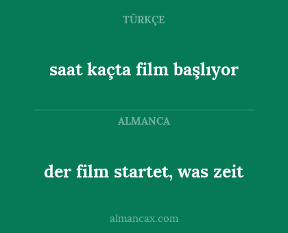 der film startet, was zeit - saat kaçta film başlıyor