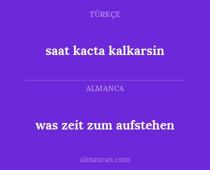 was zeit zum aufstehen - saat kacta kalkarsin