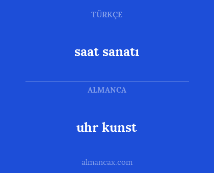 uhr kunst - saat sanatı