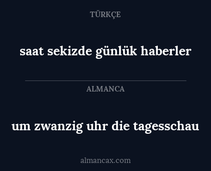 saat sekizde günlük haberler - um zwanzig uhr die tagesschau