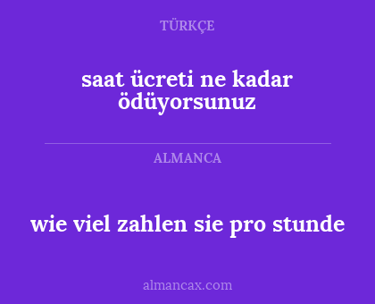 wie viel zahlen sie pro stunde - saat ücreti ne kadar ödüyorsunuz
