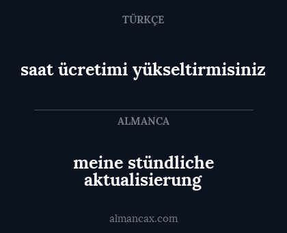 meine stündliche aktualisierung - saat ücretimi yükseltirmisiniz