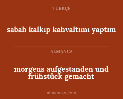 morgens aufgestanden und frühstück gemacht - sabah kalkıp kahvaltımı yaptım