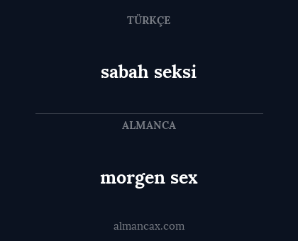 morgen sex - sabah seksi